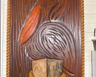 Carved Wood Pelican