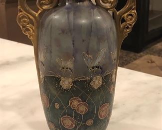 Signed Tiplitz Art Nouveau porcelain vase. 