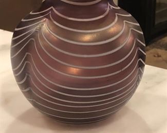 Signed Von poschinger Glass vase