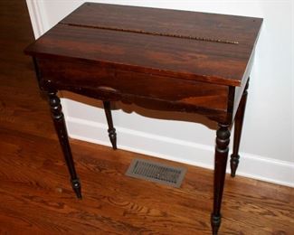 ONLINE AUCTION ITEM #7 - Antique fold-top writing desk - approximately 30" long, 18" wide, 32.5" tall.
