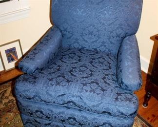 ONLINE AUCTION ITEM #9 - Blue upholstered armchair