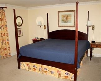 ONLINE AUCTION ITEM #11 - King size poster bed (frame only - no mattress)