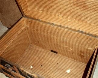 ONLINE AUCTION ITEM #18 - Antique trunk - approximately 32" long x 20" wide x 23.25" tall.
