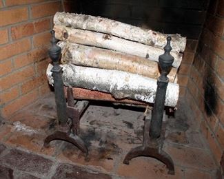 ONLINE AUCTION ITEM #22 - Pair of cast iron andirons