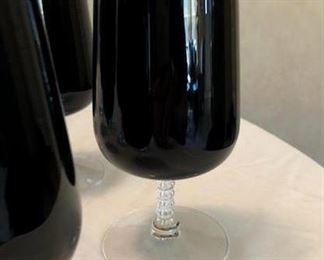 ONLINE AUCTION ITEM #29 - Fostoria "Precedence" onyx iced tea glasses - set of 12
