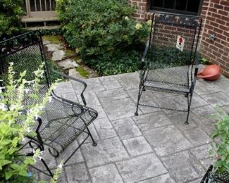 Outdoor iron chairs