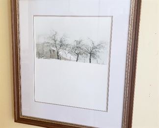 ONLINE AUCTION ITEM #48 - Xavier Ironside original watercolor painting - approximately 22" x 24.75" including frame.
