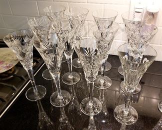 ONLINE AUCTION ITEM #50 - Waterford "Millennium" champagne flutes - set of 12 - signed by Jim O'Leary and dated 1998.