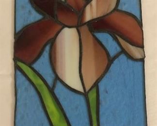 Small Stained Glass Panel Iris 