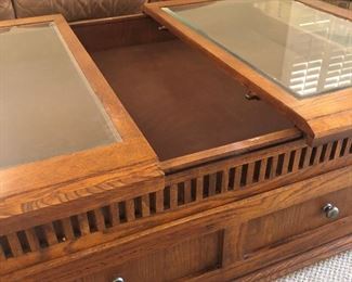 Fabulous Coffee Table w Storage Drawer and Sliding Table Top for Display or Additional Storage