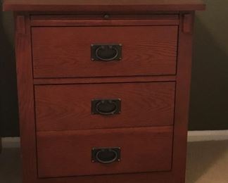 Mission Style Nightstands Pair