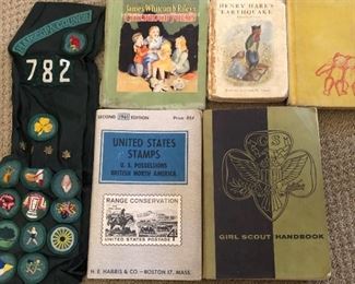 Vintage Books, Girl Scout Handbook, Badges and more...
