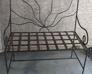 Artsy Metal Bench