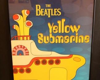 Beatle "Yellow Submarine" framed poster