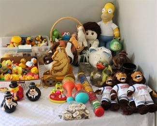 Rubber duckies and other toys.  