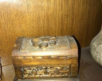 Hand Carved Wood Box