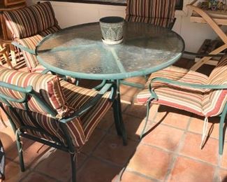 Glass Top Patio Table