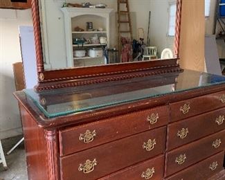 Kling mahogany dresser and mirror