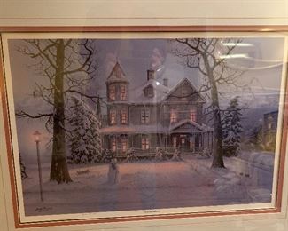 Jesse Barnes 1989 “Frost and Gingerbread “ framed original signed lithograph 