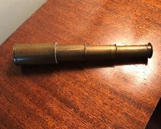 Antique brass telescope