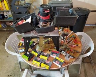 ROUTER & ROUTER TABLE, MISC. TOOLS & NAILS