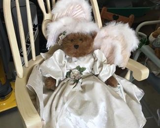 Collectible Angel Bear in a Chair--w/Name Tag