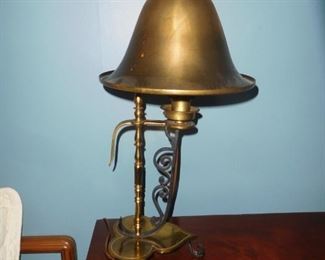 Very unique brass/wrought iron lamp