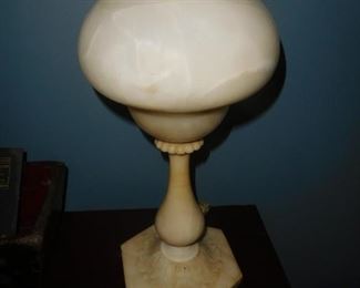Antique alabaster lamp