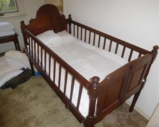 A true Louisiana antique- walnut child's bed