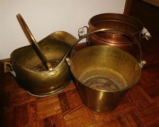 Large selection of copper & brass