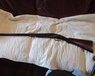 L.C. Smith antique 12 gauge double barrel shotgun