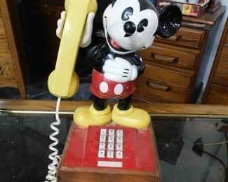 Vintage Mickey Mouse push button phone 