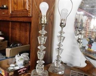 2 Crystal table lamps 