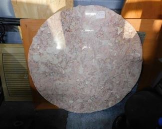 Solid Granite top Rose color 34" diameter 3/4" thick