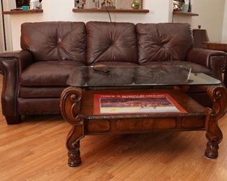 Leather sofa - not the coffee table