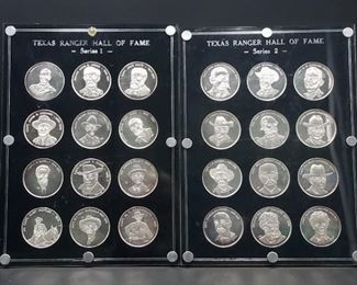 Texas Ranger hall of fame silver coins - limited edition