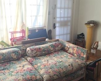 huge designer 70's floral sofa and so much more