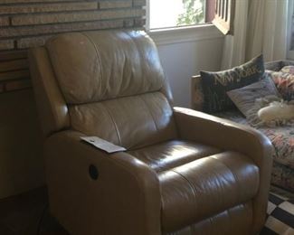 Macy's Leather Recliner- Electric- $600 new- now ONLY $50!! OBO
