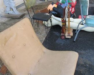 50s kitchen table chairs, mcm chair , blow molds, coffin decoration