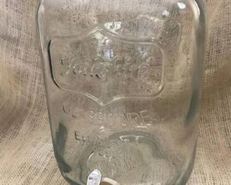 Large 2 gallon glass jar drink dispenser--Yorkshire Glassware