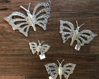 Silver Metal Butterflies (Wall Decor)-New with tags