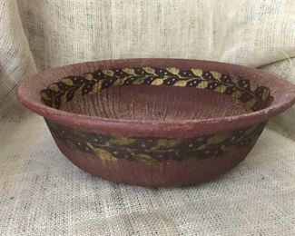 Large ceramic bowl for table centerpiece or would make a great bird bath/feeder