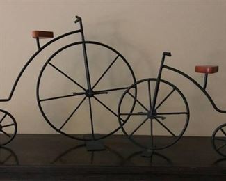 Pair of bicycle shelf decor