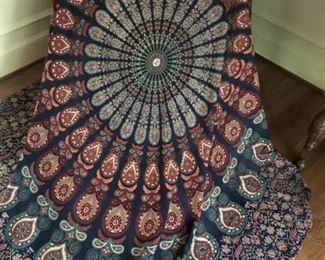 BOHO Mandala Tapestry (blue, red, teal)