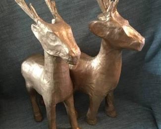 Set of Paper Mache reindeer