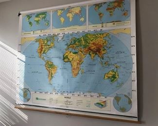 New old school style pull down map.