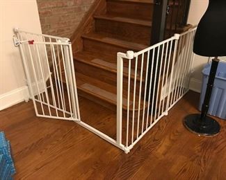 Two metal baby gates.