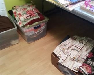 Fabric remnants - some newer and some vintage