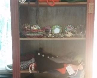 Some handknit and felted bags and upcycled aluminum can crafts