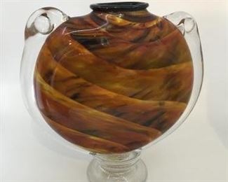 Hand-Blown Glass M&M Vase by Mark Rosenbaum https://ctbids.com/#!/description/share/258883